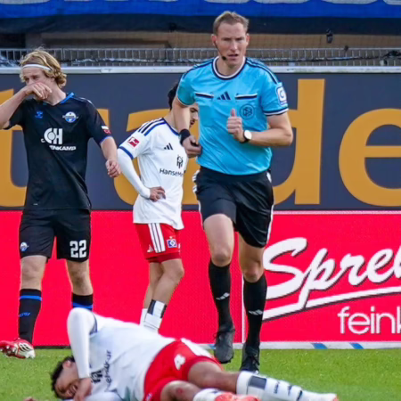 „Jetzt hat er Riesen-Theater“: Aufregung beim HSV wegen Schiedsrichter-Entscheidung