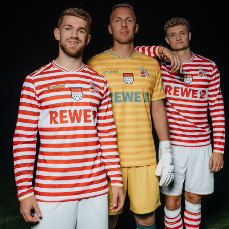 Mit rot-weißen Querstreifen: 1. FC Köln stellt Karnevalstrikot vor